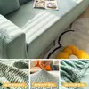 Funda de sofá elástica antideslizante, funda universal que lo rodea por completo, funda de tela simple para cojín de sofá de cuatro estaciones, antiarañazos de gato