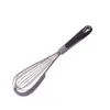 Batidor de huevos de una pieza de acero inoxidable manual para el hogar de silicona para burbujas de leche licuadora de mano herramienta para hornear