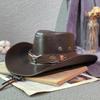 Sombrero Vaquero Retro Big Niutou para Hombre y Mujer Primavera y Otoño Viaje al Aire Libre Sombrero para el Sol Ala Grande Sombrero de Jazz Americano para Hombre