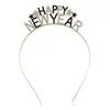 Letras Europeas y Americanas Feliz Año Nuevo Diadema Diadema para Mujer Metal Diosa Fiesta de Año Nuevo Accesorios para el Cabello Diamante Al por Mayor