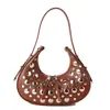 Bolso Popular con Tachuelas de Temu para Mujer, Nuevo Modelo Primavera 2026, Bolso de Hombro y de Mano de Alta Calidad y a la Moda