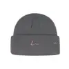 Gorro de Lana con Bordado de Letras Estilo Hong Kong para Mujer, Gorro Cálido de Punto Estilo Japonés para Otoño e Invierno, Gorro para Clima Frío, Gorro sin Visera