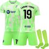 2425 Barcelona 2 uniforme de fútbol visitante 9 levan 19 yamal 20 olmo nueva camiseta verde fluorescente