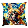 Amazon deseo transfronterizo nuevo creativo pintura al óleo funda de almohada de perro cojín de asiento de coche cojín impreso