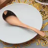 Colher de Aço Inoxidável 304 Coloreada Titânio Dourado Colher Aprofundada Espessada Cabeça Redonda Estilo Chinês Colher Suprimentos Domésticos de Hotel Utensílios de Mesa