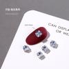 Unhas jóias Super Flash garra diamante gota de água olho de cavalo trapezoidal quadrado cristal transparente unha champanhe ouro fundo zircão diamante