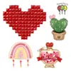Globos de Papel de Aluminio para el Día de San Valentín al por Mayor Globos de Letras Oso de Confesión Decoración de Fondo Escena de Propuesta de Boda Arreglo