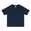 Camiseta de Algodón Puro Pesado Estilo Americano 250g Hilo Doble Tono Tierra Holgada de Hombro Caído Manga Corta para Hombre, Camiseta Básica Trendy de Marca Cuello Redondo para Mujer