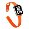 Pulseira de Silicone para Relógio Compatível com Apple iWatch Fivela Invertida S11 Cintura Fina Clássico S10 Modelo Fino 987 Cor Sólida