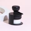 Brocha de base push-pull Yicolor portátil sello cabeza plana individual grande que no absorbe polvo brocha para maquillaje de crema BB con tapa
