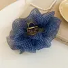Scrunchie de Malla de Tela Estilo Coreano con Cerezas Nueva Moda Sencillo Versátil Lazo para el Cabello Moño Coleta Alta Cuerda para el Cabello