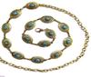 Cadena de Cintura de Joyería Transfronteriza Moda Femenina Versátil Metal Tallado Incrustado Turquesa Versátil Ins Trendy Accesorios de Cadena Corporal