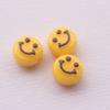 10 mm agujero grande color amarillo caricatura cara sonriente accesorios de joyería expresión cuentas sueltas 100 DIY acrílico cara sonriente cuentas
