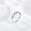 Anillo Ruizuan Jewelry D Color Moissanita Ola Cruz Fila Microincrustado Plata Grueso Galvanizado Anillo Venta al por mayor Transfronteriza