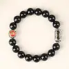 Montaña Putuo Pulsera Coleccionable de Aguamarina y Obsidiana Natural para Hombre Regalo Pulsera de Cristal Elemento Agua de los Cinco Elementos Venta al por Mayor