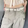 Cinturón tejido liso de color sólido personalizado para mujer, adecuado para faldas y jeans, no necesita agujeros, cinturón delgado de cuero retro de alta gama