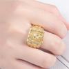 Nuevo Anillo Chapado en Oro para Hombre Estatua de Buda Anillo Chapado en Oro 999 Apertura Cabeza de Buda Carácter de Fortuna de Dinero Anillo de Oro de Simulación