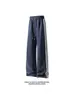 Colección Otoño 2026: Pantalones Largos de Mezcla de Algodón Blanco con Tres Rayas, Tallas M-5XL, HK261033-Especial P32