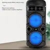 Cilindro nuevo transfronterizo de 4 pulgadas RGB audio portátil exterior portátil subwoofer de alto volumen bluetooth inalámbrico