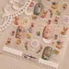 Tensor Retro Encaje Bunny Pegatinas para Uñas Ts-4044 Versátil Relieve Serie Animales de Dibujos Animados Pegatinas para Uñas