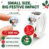 500 adesivos/rolo adesivos de etiqueta de presente com tema de Natal transfronteiriços, etiquetas de embalagem autoadesivas, adesivos de vedação DIY feitos à mão
