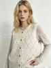 Suéter de malha com gola redonda, design vazado, respirável, colete com padrão xadrez, estilo europeu e americano transfronteiriço da Amazon para mulheres