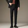 Ropa de Hombre Fengshe / Primavera y Otoño Cintura Elástica Oculta Pantalones Casuales Juveniles Pantalones de Vestir para Hombre Pantalones Largos para Hombre para el Trabajo