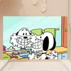 Novo tapete de banheiro de terra de diatomáceas do Snoopy, design de desenho animado, absorvente, antiderrapante e durável para uso em frente ao vaso sanitário, resistente à sujeira e ao desgaste