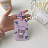 Porta-Cartão Fivela de Puxar Fácil Corda de Mão Fruta Sanrio Moda Alto Padrão Fofo Estilo Ins Desenho Animado Cartão de Refeição Cartão de Campus Proteção