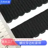 Banda elástica de borde de media luna para palillo de dientes, pretina de falda de baile elástica acanalada antideslizante, elástico de borde dentado, material de accesorio de cincha con patrón de tanque trapezoidal