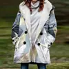 [Processamento Personalizado] Novo Casaco de Inverno Feminino com Pelúcia Estilo Europeu e Americano Casaco com Capuz 3D de Natal Atacado