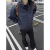 Jaqueta americana minimalista de gola alta para primavera e outono, estilo cleanfit old money, silhueta retrô de casal, jaqueta bomber