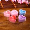 10 pvc coração em forma de geléia cera retardante de chamas concha de plástico em forma de coração vela proposta romântica aniversário confissão coração em forma de cera