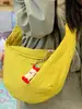 Bolsa Grande de Lona para Dumplings para Mujer, Simple Casual Versátil para Viaje, Bolso Cruzado de Hombro para Estudiantes, Deportes y Trayectos
