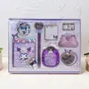 Comercio Exterior Transfronterizo Serie Labubu Cuaderno de Cuero 64K Set Divertido de Papelería Cuaderno Planificador Combo de Arte con Cuentas Venta al por Mayor