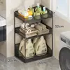 Estante de Almacenamiento para Baño, Estante de Almacenamiento de Huecos de Múltiples Niveles, Carrito de Piso para Detergente de Lavandería junto a la Lavadora en el Inodoro