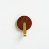 Ganchos de Madera Maciza con Adhesivo Fuerte, No Requieren Taladro, Ganchos para Abrigos de Entrada, Ganchos de Latón para Abrigos, Artesanías de Madera