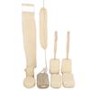 Toalla de baño de sisal natural para espalda larga, limpieza profunda con cordón, masaje, tira para frotar la espalda, bola de baño