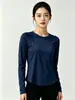 2026 Top Esportivo de Secagem Rápida Feminino Roupa de Yoga Camiseta de Manga Longa Respirável Emagrecedora Roupas para Corrida Fitness Secagem Rápida Manga Longa