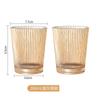 Restaurante de Vidrio Yujing Vaso de Agua con Patrón Vertical Vaso de Cerveza Vaso Rayado Taza de Té Comercial de Alto Valor Estilo Creativo Ins para el Hogar