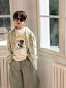 Camisa para Niños 2026 Estilo Otoño Niños y Niñas Estilo Coreano Camisa de Cuadros con Cuello Campana Top Holgado Casual para Niños