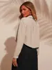 Camisa Polo Casual de Venda Quente para Mulheres Europeias e Americanas, Nova Moda, Gola Polo, Roupa Casual, para o Trabalho e o Dia a Dia, Botões, Top Elegante de Manga Longa