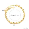 Moda Ins Europea y Americana Simple Versátil Cadena de Cuentas con Forma de Corazón Acero Inoxidable Lujo Ligero Geométrico de Gama Alta Pulsera Joyería