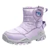 Botas de Nieve para Niñas 2026 Invierno Nuevo Modelo Zapatos Grandes de Algodón para Niños con Forro de Felpa, Botas Cálidas y Engrosadas Venta al por Mayor para Niños