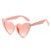 Gafas de sol con forma de corazón nuevas transfronterizas, elegantes y lindas con un diseño minimalista, que presentan un dulce motivo de corazón