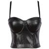 Camisola Sexy de Cuero Roja sin Tirantes para Mujer, Ropa de Verano Exterior, Top sin Espalda Db084