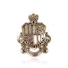 Lanhao Insignia Broche de Caballero Águila Voladora Lobo Estrella de Cinco Puntas Retro Pin Sencillo Accesorios Unisex Mayoreo