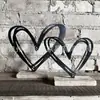 Adornos Populares de Madera con Forma de Corazón de Amazon, Manualidades Decorativas de Hierro para Escritorio, Adornos Decorativos, Fabricante Personalizado