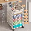 Organizador de arquivos sob a mesa, estante de chão multi-nível com rodas, armário de arquivo móvel para documentos e arquivos