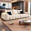 2026 Nuevo Modelo Sala de Estar de Chenilla de Moda Lujo Ligero Minimalista Apartamento Pequeño Estilo Crema Sofá Pequeño Sofá de Tela para Sala de Estar